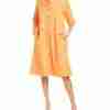 Lafayette 148 Sedwick Dress Shirt Tent Pockets Tanned Coral Cotton Sz S Oversized