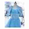 True Vintage 50s Prom Dress Maxi Sky Blue Tulle Matching Bolero Sweetheart S/M - Image 14