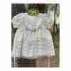 Cinderella Ivory Satin Formal Dress Sz 9M Blush Florals Puff Sleeves Party