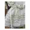 Cinderella Ivory Satin Formal Dress Sz 9M Blush Florals Puff Sleeves Party - Image 2