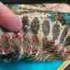 Browns Clutch Bag Purse Bohemian Eyelet Sunburst Magnetic Closure - Image 13