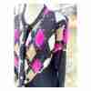 Vintage 80s Franco Valeri Cardigan Sweater Argyle Pink Fluff Sz M - Image 8