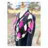 Vintage 80s Franco Valeri Cardigan Sweater Argyle Pink Fluff Sz M - Image 9