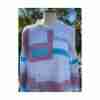 Vintage 80s Lady Dame Boucle Knit Sweater Pastel Pink Blue Sz XXL - Image 2