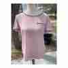 Taupe Casual T-Shirt Contrast Trim