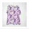 Carroll Reed Classics Floral Short Sleeve Top Sz 3X Purple Green - Image 7