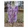 Carroll Reed Classics Floral Short Sleeve Top Sz 3X Purple Green