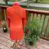 Tangerine Open Knit Waterfall Cardigan Skirted Hem Sz 8 - Image 2
