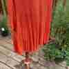 Tangerine Open Knit Waterfall Cardigan Skirted Hem Sz 8 - Image 7