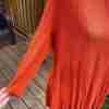 Tangerine Open Knit Waterfall Cardigan Skirted Hem Sz 8 - Image 6
