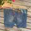Vintage | 90s American Eagle Jeans Low Rise Distressed Sz 4P Hong Kong - Image 12