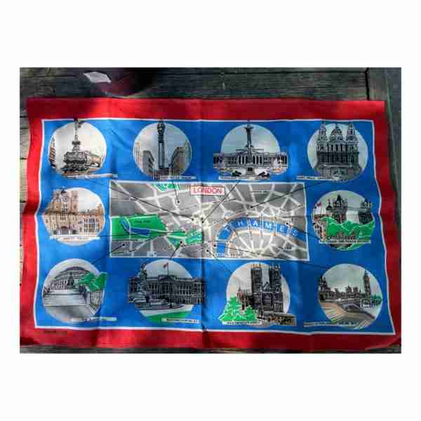 Vintage London Linen Blend Kitchen Towel Decorative Tourist Travel Historic Sites