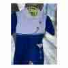 70s MINI TOGS Deadstock Blue Corduroy and eyelet lace Jumpsuit Sz 10-14 lbs - Image 5
