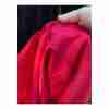 Vintage 50's 60's Formal Midi Dress Black Velvet Bodice Red Chiffon Skirt - Image 4