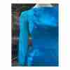 Vintage 60s Party Time Fashions Blue Mini Dress Silky Overlay Balloon Sleeve - Image 15