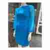 Vintage 60s Party Time Fashions Blue Mini Dress Silky Overlay Balloon Sleeve - Image 14