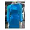 Vintage 60s Party Time Fashions Blue Mini Dress Silky Overlay Balloon Sleeve - Image 13