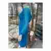 Vintage 60s Party Time Fashions Blue Mini Dress Silky Overlay Balloon Sleeve - Image 11