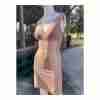 Shapewear Dress Nude Blush Knee Length Sz M - Image 8