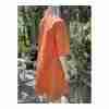 Lafayette 148 Sedwick Dress Shirt Tent Pockets Tanned Coral Cotton Sz S Oversized - Image 11
