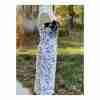 Vintage 80s Wiggle Dress Set Bolero Black White Abstract New Wave Sz S Cotton - Image 8