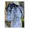 Vintage 80s Wiggle Dress Set Bolero Black White Abstract New Wave Sz S Cotton - Image 13