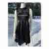 Marc Jacobs 100% Silk Little Black Dress Lace Pleats Sz 2 Twee