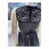 Marc Jacobs 100% Silk Little Black Dress Lace Pleats Sz 2 Twee - Image 3