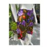 Vintage 80s Rouie Floral Bermuda Shorts Tropical Pleat Front Wide Leg 100% Brushed Cotton Sz 12 - Image 3