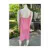 Vtg | 60s Beach Cover Up Shift Tank Dress Terrycloth Pink White Candystripe Patch Pockets - Image 5