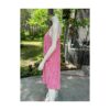 Vtg | 60s Beach Cover Up Shift Tank Dress Terrycloth Pink White Candystripe Patch Pockets - Image 6