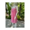 Vtg | 60s Beach Cover Up Shift Tank Dress Terrycloth Pink White Candystripe Patch Pockets - Image 8