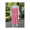 Vtg | 60s Beach Cover Up Shift Tank Dress Terrycloth Pink White Candystripe Patch Pockets