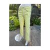 Y2K Diane Gilman DG2 Yellow Stretch Denim Jeans Black Contrast Stitch High Waist Straight Flare Sz 30 - Image 4