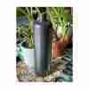 Vintage Decor Tall Pottery Bottle Bud Vase Ceramic Black Grey Unsigned