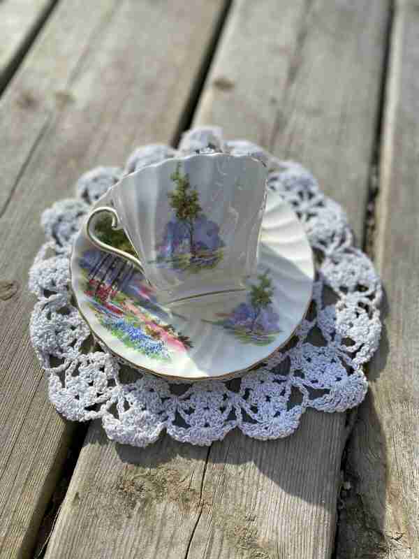 AYNSLEY Bone China England BLUEBELL TIME #C1193 Set Tea Cup & Saucer - Image 7