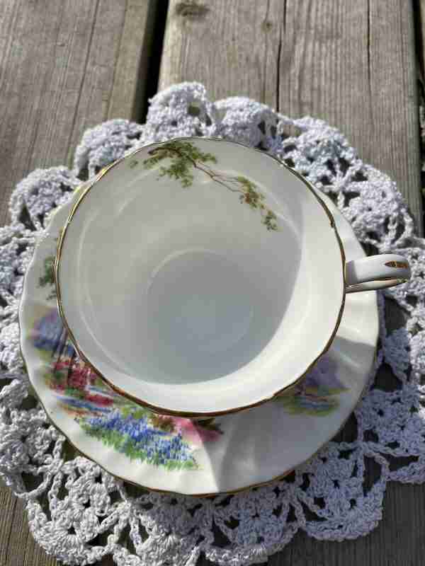 AYNSLEY Bone China England BLUEBELL TIME #C1193 Set Tea Cup & Saucer - Image 4