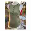 Free People We The Free Vintage Textured Henley Tank Top Olive Sparrow Sz XS NWT - Image 2