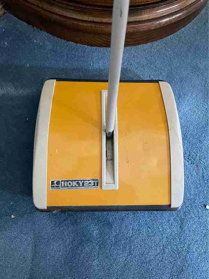 Vintage 60s Hoky 23t Floor Carpet Sweeper Non Electric Hukoba Kogyo An Graceful Lily