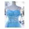 True Vintage 50s Prom Dress Maxi Sky Blue Tulle Matching Bolero Sweetheart S/M - Image 5