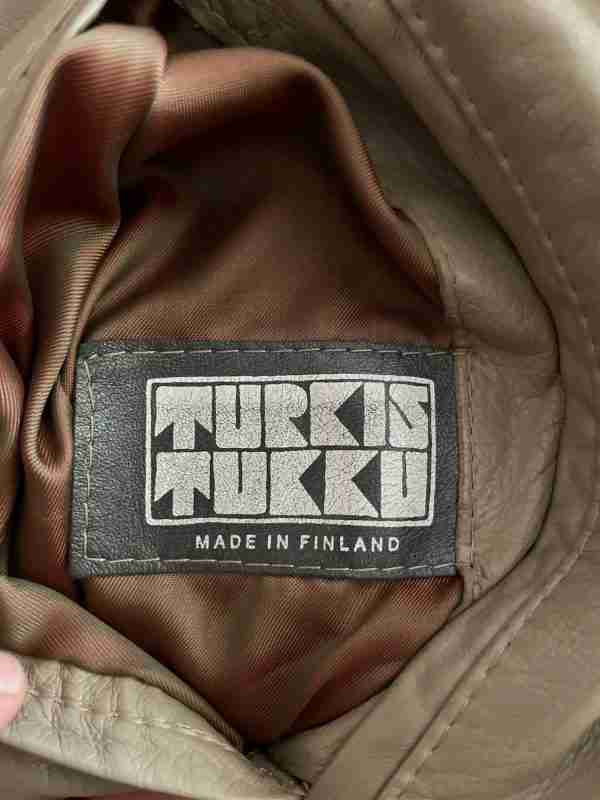 Turkis Tukku Vintage 80s Leather Parka Jacket Reversible Beaver Fur Hooded - Image 5