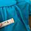 Vintage 60s Party Time Fashions Blue Mini Dress Silky Overlay Balloon Sleeve - Image 19