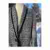 Tanjay Boucle Knit Blazer Black White SIngle Breast Velvet Trim Sz 14P - Image 6