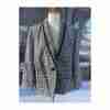Tanjay Boucle Knit Blazer Black White SIngle Breast Velvet Trim Sz 14P - Image 2