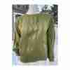 1980s Marika Blu Silk Blouse Avant Garde Olive Green Jaquard Stripe Italian Designer