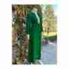 Vintage 70s does Victorian Emerald Green Velvet Maxi Dress Ivory Lace High Neck Collar and Cuffs - Image 21