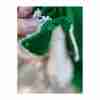 Vintage 70s does Victorian Emerald Green Velvet Maxi Dress Ivory Lace High Neck Collar and Cuffs - Image 16