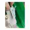 Vintage 70s does Victorian Emerald Green Velvet Maxi Dress Ivory Lace High Neck Collar and Cuffs - Image 15