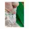 Vintage 70s does Victorian Emerald Green Velvet Maxi Dress Ivory Lace High Neck Collar and Cuffs - Image 10