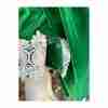 Vintage 70s does Victorian Emerald Green Velvet Maxi Dress Ivory Lace High Neck Collar and Cuffs - Image 11
